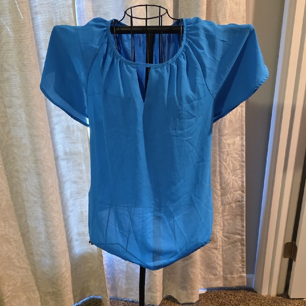SHEIN Vibrant Blue Blouse